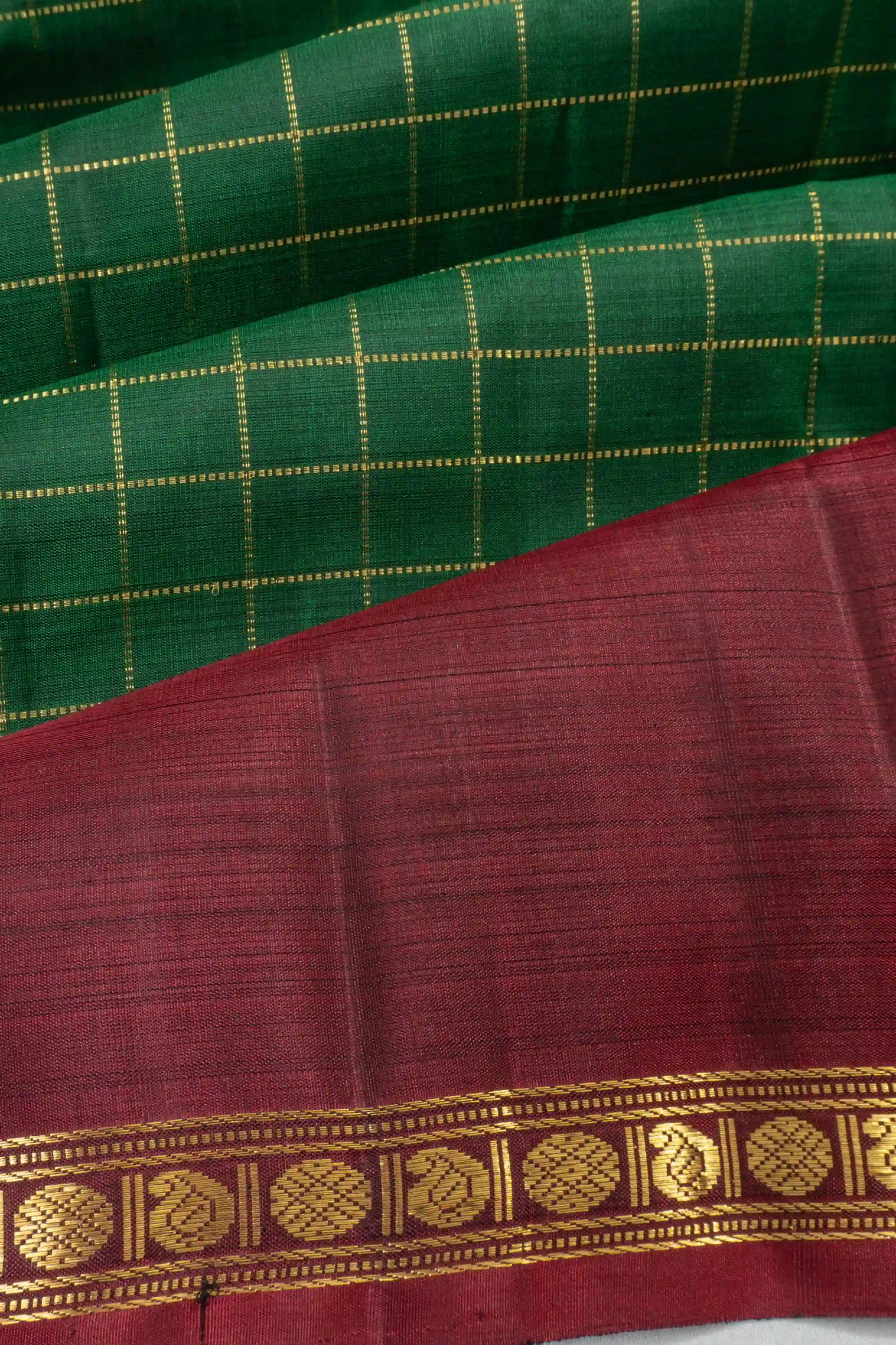 Gadwal Silk Cotton — Temple Border